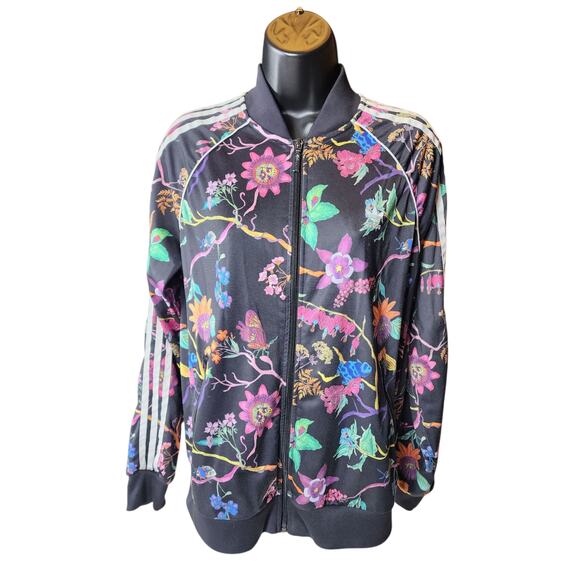 Adidas Originals Track Jacket Large Poisonous Garden Floral Zip Retro Streetwear - Picture 10 of 16